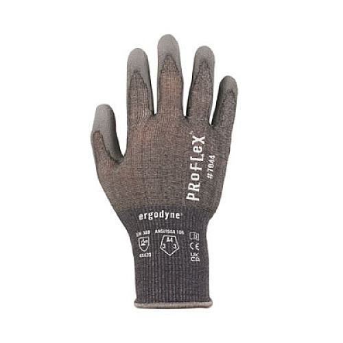 ergodyne ProFlex 7044 ANSI A4 PU Coated CR Gloves, EN388: 4X42D, 9" Long, XX-Large, Gray, 12 Pairs (10486)