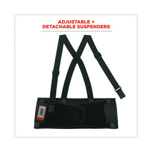 ergodyne ProFlex 1650 Economy Elastic Back Support Brace, 4X-Large, 52" to 58" Waist, Black (11098)