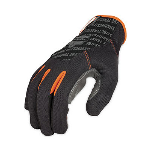 ergodyne ProFlex 810 Reinforced Utility Gloves, EN388: 3121X, 9" Long, Small, Black, Pair (17222)