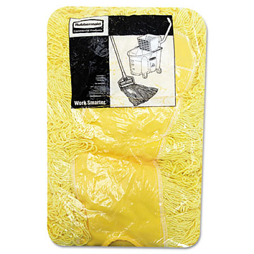 Rubbermaid Commercial Trapper Commercial Dust Mop, Looped-end Launderable, 5" x 18", Yellow (J15200YEL)