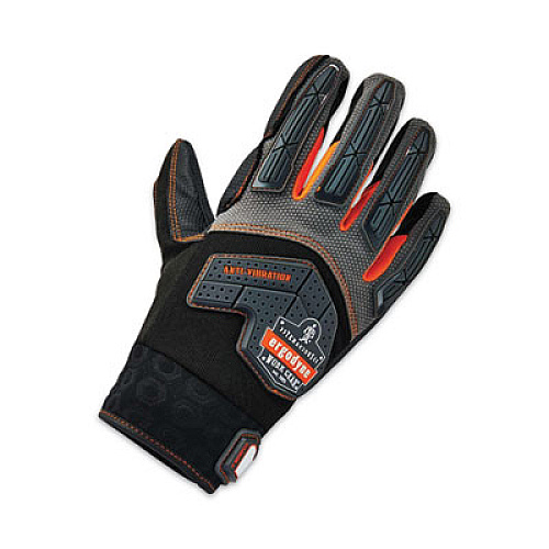 ergodyne ProFlex 9015F(x) Certified Anti-Vibration Gloves with Dorsal Protection, EN388: 2121X, X-Large, Black, Pair (17305)