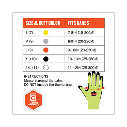 ergodyne ProFlex 7041 ANSI A4 Nitrile-Coated CR Gloves, EN388: 4X42D, 10" Long, Large, Lime, 144 Pairs/Carton (17824)