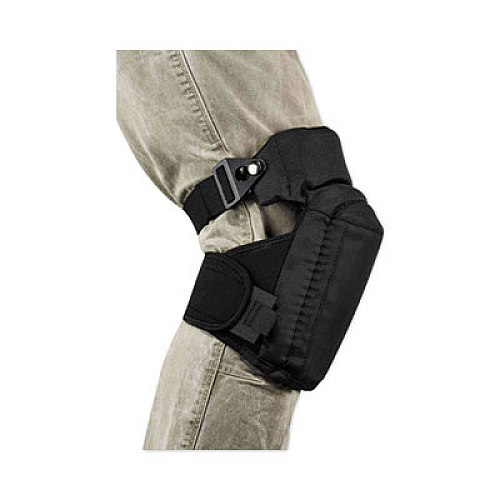 ergodyne ProFlex 450 Hinged Slip Resistant Gel Knee Pads, Soft Cap, Hook and Loop Closure, Black, Pair (18450)