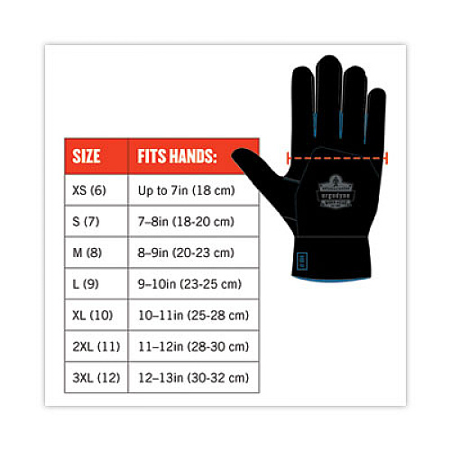 ergodyne ProFlex 7551 ANSI A5 Coated Waterproof CR Gloves, EN388: 4X43E, 10.5" Long, Large, Orange, Pair (17674)