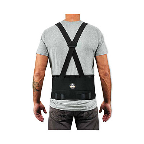 ergodyne ProFlex 1625 Elastic Back Support Brace, Medium, 30" to 34" Waist, Black (11113)