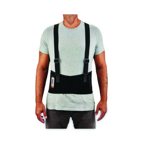 ergodyne ProFlex 1650 Economy Elastic Back Support Brace, 4X-Large, 52" to 58" Waist, Black (11098)