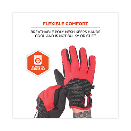 ergodyne ProFlex 812CR6 ANSI A6 Utility and CR Gloves, EN388: 2543E, 9" Long, Large, Black, Pair (17924)