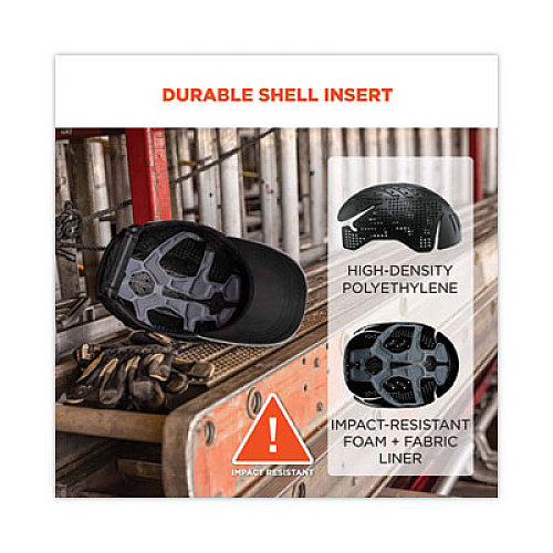 ergodyne Skullerz 8955 Lightweight Bump Cap Hat, Micro Brim, Navy (23332)