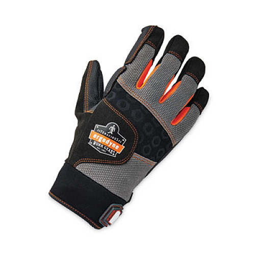 ergodyne ProFlex 9002 Certified Full-Finger Anti-Vibration Gloves, EN388: 2121X, Large, Black, Pair (17704)