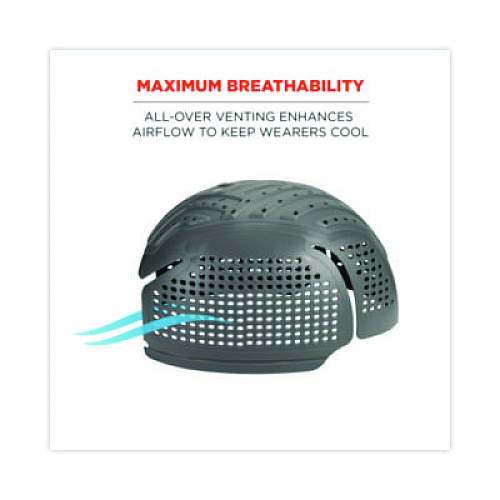 ergodyne Skullerz 8945F(x) Universal Bump Cap Insert - Extra Venting, Charcoal (23481)