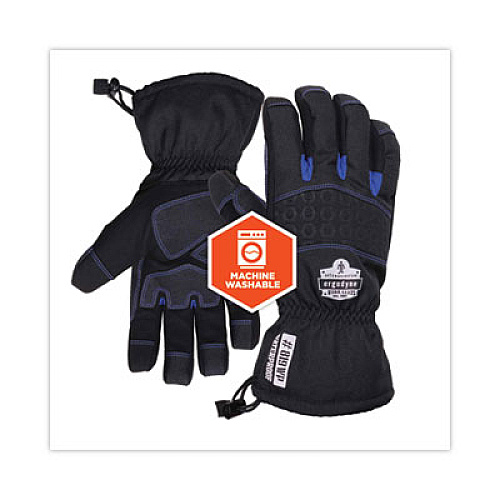 ergodyne ProFlex 819WP Extreme Thermal WP Gloves, EN388: 4222B, 9" Long, Small, Black, Pair (17612)