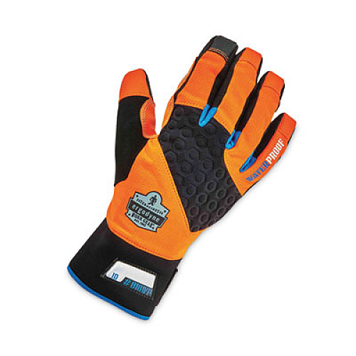 ergodyne ProFlex 818WP Thermal WP Gloves with Tena-Grip, EN388: 3423X, 9" Long, Medium, Orange, Pair (17393)