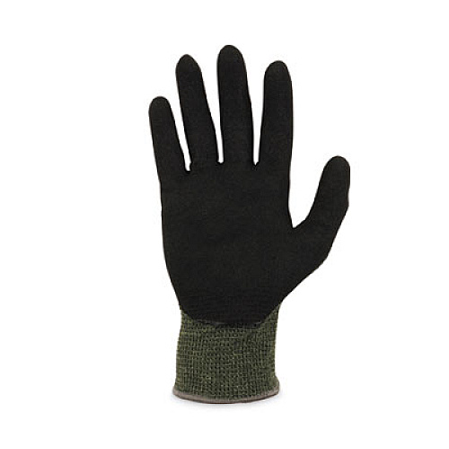 ergodyne ProFlex 7042 ANSI A4 Nitrile-Coated CR Gloves, EN388: 4X41D, 9" Long, Small, Green, Pair (10342)