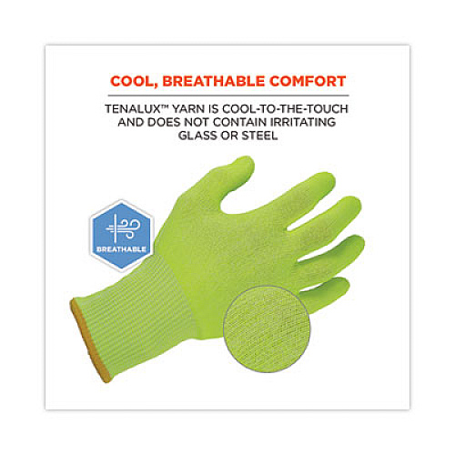 ergodyne ProFlex 7040 ANSI A4 CR Food Grade Gloves, EN388: 2X4XD, Reversible, 11" Long, X-Large, Lime, 144 Pairs/Carton (18025)