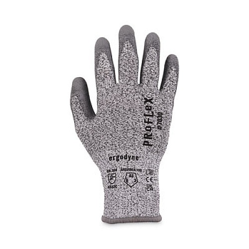 ergodyne ProFlex 7030 ANSI A3 PU Coated CR Gloves, EN388: 4X42C, 9" Long, XX-Large, Gray, Pair (10466)