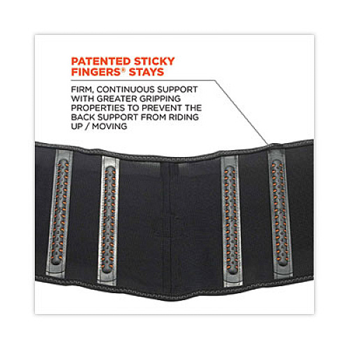 ergodyne ProFlex 1100SF Standard Spandex Back Support Brace, Medium, 30" to 34" Waist, Black (11603)
