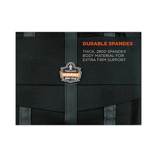 ergodyne ProFlex 1100SF Standard Spandex Back Support Brace, 3X-Large, 46" to 52" Waist, Black (11607)