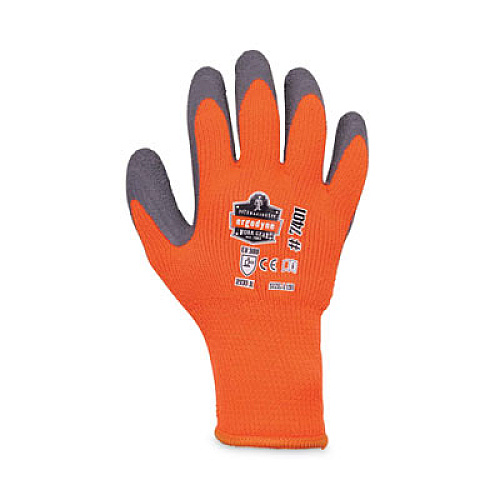 ergodyne ProFlex 7401-CASE Coated Lightweight Winter Gloves, EN388: 2131X, 9" Long, Large, Orange, 144 Pairs/Carton (17894)