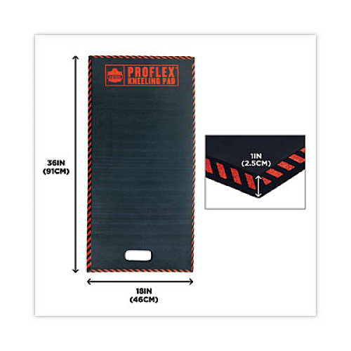 ergodyne ProFlex 390 XL Foam Kneeling Pad, 1", X-Large, Black (18390)