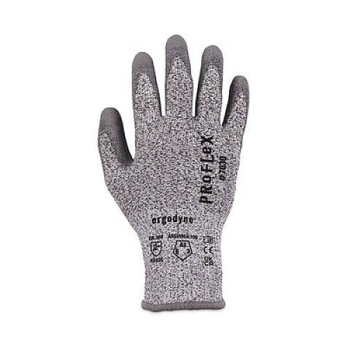 ergodyne ProFlex 7030 ANSI A3 PU Coated CR Gloves, EN388: 4X42C, 9" Long, X-Large, Gray, Pair (10465)