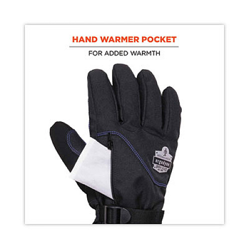 ergodyne ProFlex 825WP Thermal Waterproof Winter Work Gloves, Large, Black, Pair (17604)