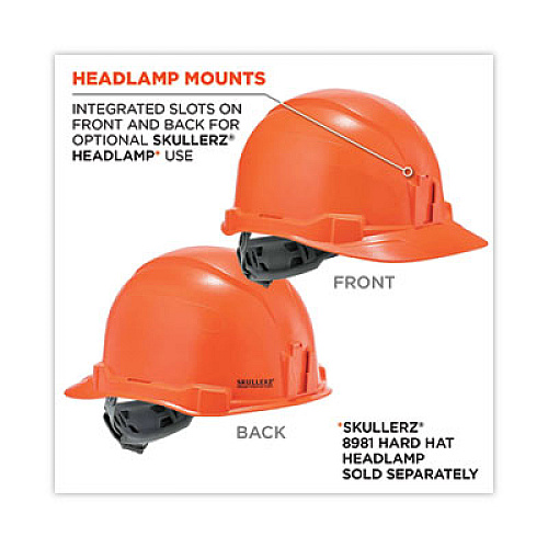 ergodyne Skullerz 8970 Class E Hard Hat Cap Style, Orange (60141)