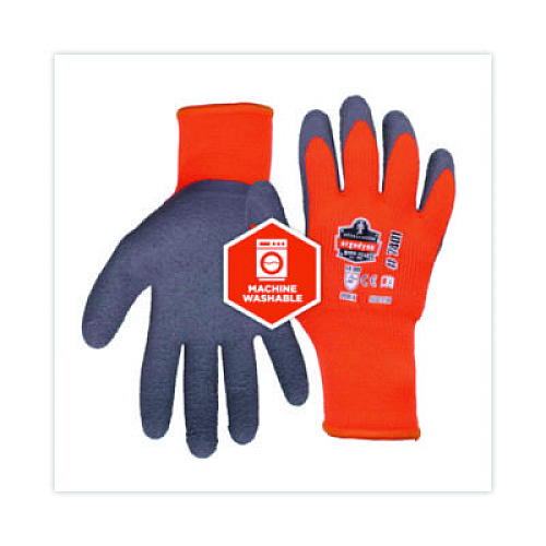 ergodyne ProFlex 7401-CASE Coated Lightweight Winter Gloves, EN388: 2131X, 9" Long, Large, Orange, Pair (17624)