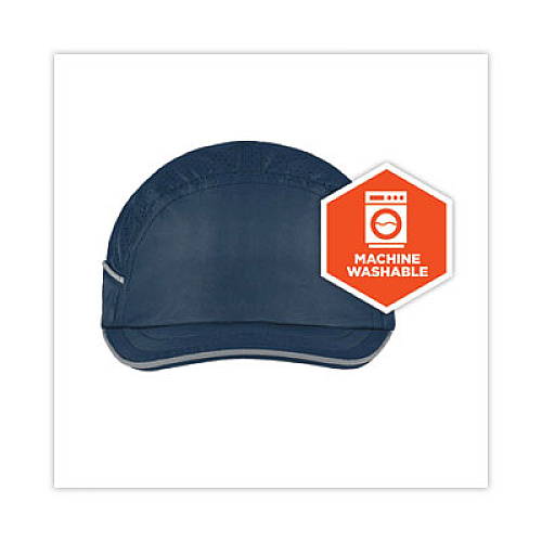 ergodyne Skullerz 8955 Lightweight Bump Cap Hat, Micro Brim, Navy (23332)