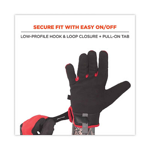 ergodyne ProFlex 812CR6 ANSI A6 Utility and CR Gloves, EN388: 2543E, 9" Long, Small, Black, Pair (17922)