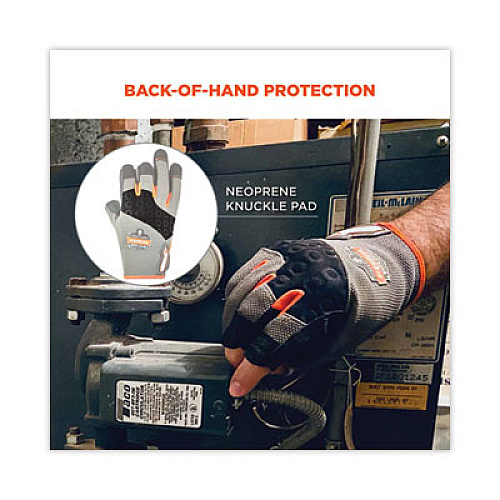ergodyne ProFlex 720 Heavy-Duty Framing Gloves, 9" Long, XX-Large, Gray, Pair (17116)