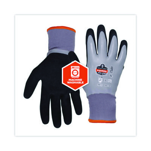 ergodyne ProFlex 7501 Coated Waterproof Winter Gloves, EN388: 2131X, 10.5" Long, Large, Gray, Pair (17634)