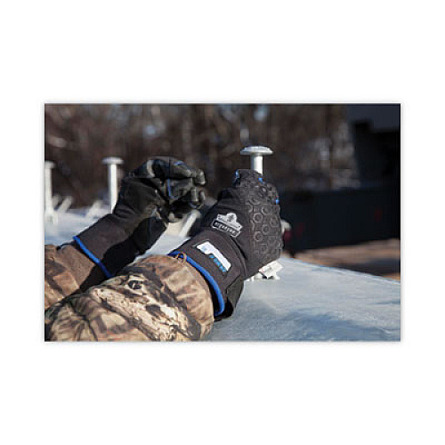 ergodyne ProFlex 818WP Thermal WP Gloves with Tena-Grip, EN388: 3423X, 9" Long, Small, Black, Pair (17382)