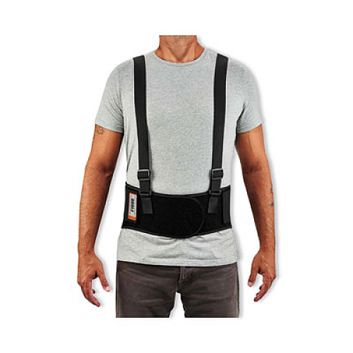 ergodyne ProFlex 1600 Standard Elastic Back Support Brace, 2X-Large, 42" to 46" Waist, Black (11106)
