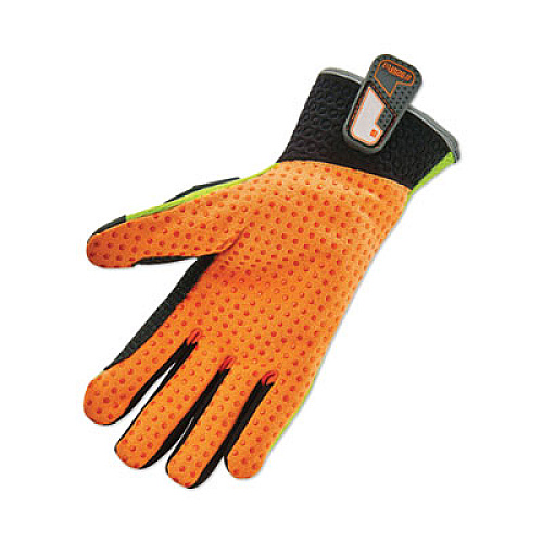 ergodyne ProFlex 925F(x) Standard Dorsal Impact-Reducing Gloves, EN388: 4121XP, Large, Black/Lime, Pair (17904)