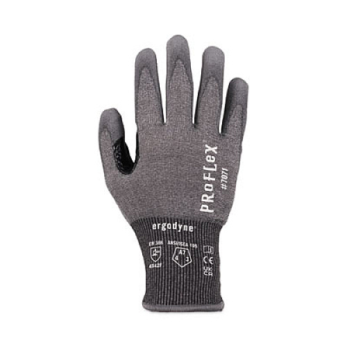 ergodyne ProFlex 7071 ANSI A7 PU Coated CR Gloves, EN388: 4X42F, 9" Long, X-Large, Gray, 12 Pairs (18065)
