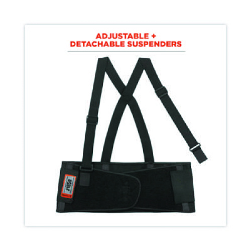 ergodyne ProFlex 1650 Economy Elastic Back Support Brace, X-Small, 20" to 25" Waist, Black (11091)
