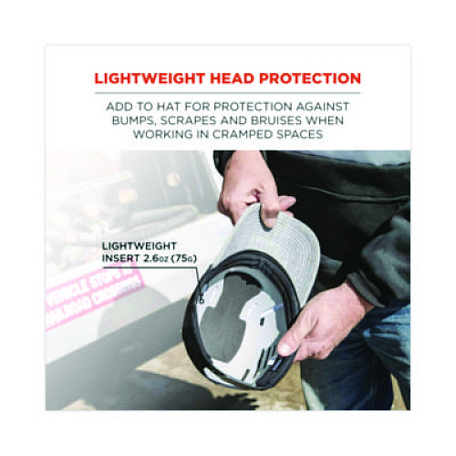 ergodyne Skullerz 8945 Universal Bump Cap Insert, Gray (23380)