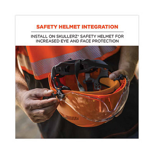ergodyne Skullerz 8991 Safety Helmet Visor, Polycarbonate, 6 x 12 x 4, Smoke (60209)