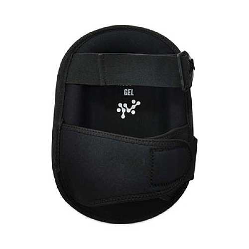 ergodyne ProFlex 345 Injected Gel Knee Pads, Long Cap, Hook and Loop Closure, One Size Fits Most, Black, Pair (18445)