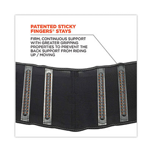 ergodyne ProFlex 2000SF High-Performance Spandex Back Support Brace, 3X-Large, 46" to 52" Waist, Black (11287)