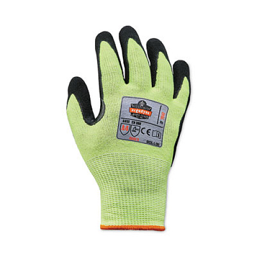 ergodyne ProFlex 7041 ANSI A4 Nitrile-Coated CR Gloves, EN388: 4X42D, 10" Long, Large, Lime, Pair (17814)