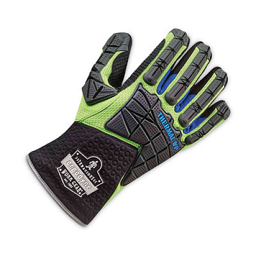 ergodyne ProFlex 925WP Performance Dorsal Impact-Reducing Thermal Waterproof Gloves, EN388: 3323XP, Small, Black/Lime, Pair (18102)