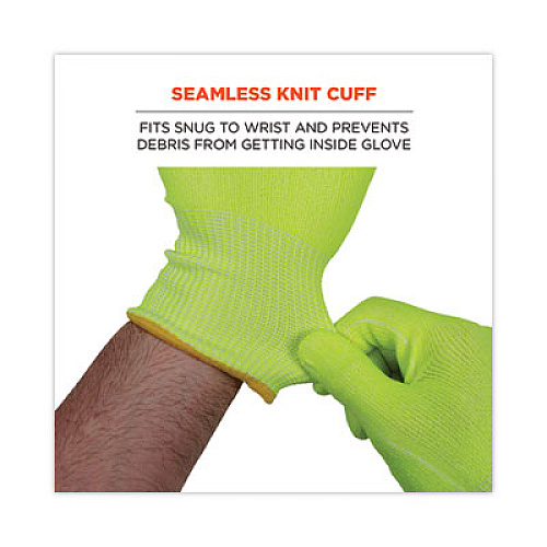 ergodyne ProFlex 7040 ANSI A4 CR Food Grade Gloves, EN388: 2X4XD, Reversible, 11" Long, Large, Lime, 144 Pairs/Carton (18024)