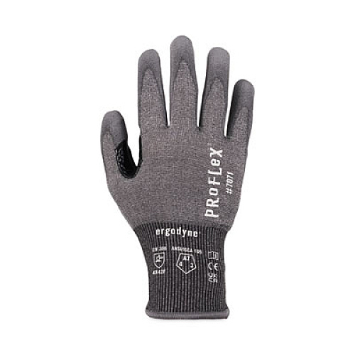 ergodyne ProFlex 7071 ANSI A7 PU Coated CR Gloves, EN388: 4X42F, 9" Long, Large, Gray, Pair (18074)