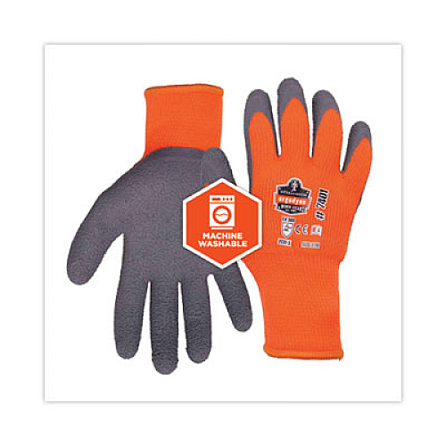 ergodyne ProFlex 7401-CASE Coated Lightweight Winter Gloves, EN388: 2131X, 9" Long, Large, Orange, 144 Pairs/Carton (17894)