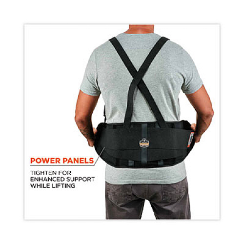ergodyne ProFlex 100 Economy Spandex Back Support Brace, 3X-Large, 46" to 52" Waist, Black (11387)