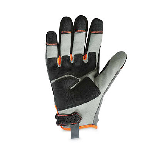 ergodyne ProFlex 710 Heavy-Duty Mechanics Gloves, 9" Long, Small, Gray, Pair (17042)