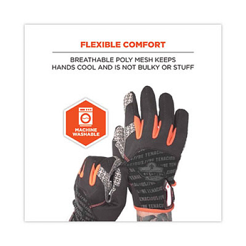 ergodyne ProFlex 821 Smooth Surface Handling Gloves, XX-Large, Black, Pair (17236)
