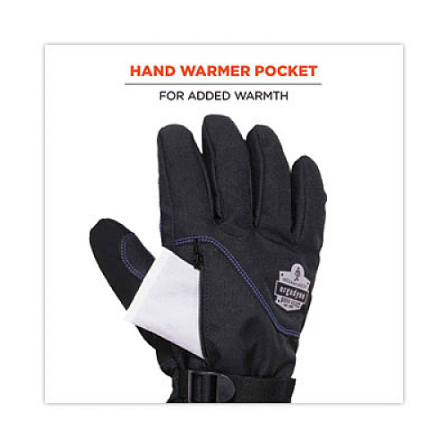 ergodyne ProFlex 825WP Thermal Waterproof Winter Work Gloves, XX-Large, Black, Pair (17606)