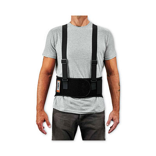 ergodyne ProFlex 1625 Elastic Back Support Brace, 4X-Large, 52" to 58" Waist, Black (11118)